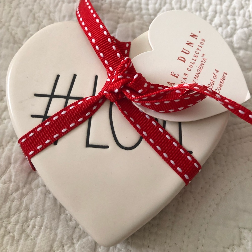 RAE DUNN “Love” coaster set!  Brand New